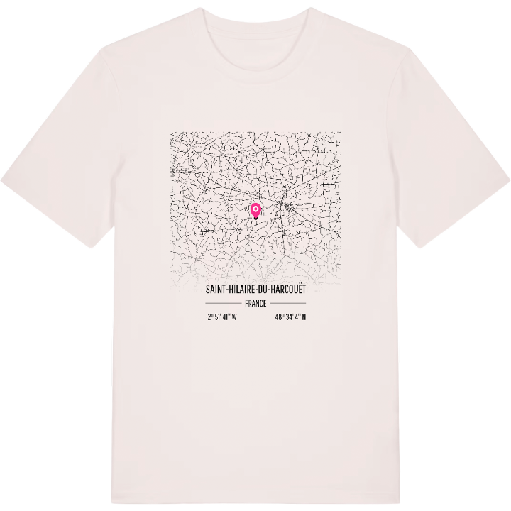 Saint-Hilaire-du-Harcouët map t-shirt – t-shirt from PinShirt