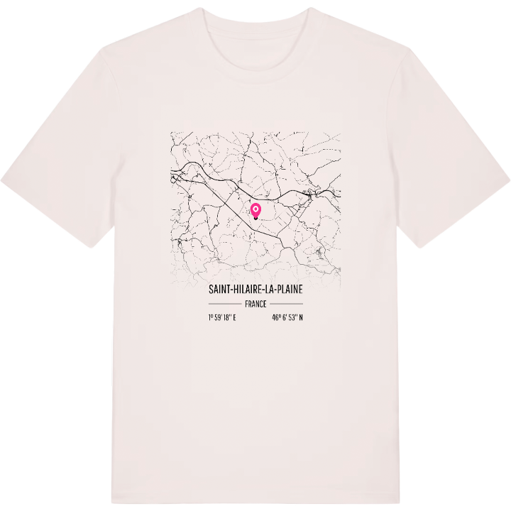 Saint-Hilaire-la-Plaine map t-shirt – t-shirt from PinShirt