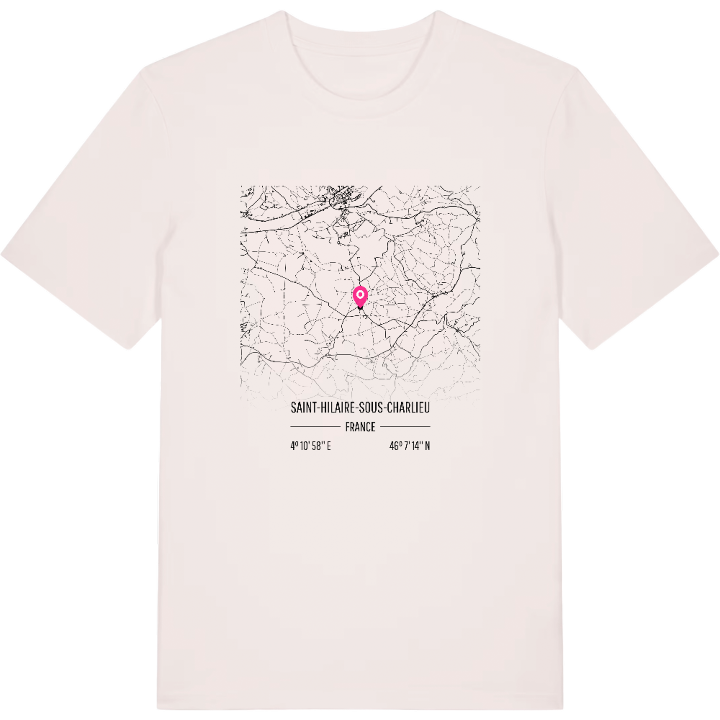 Saint-Hilaire-sous-Charlieu map t-shirt – t-shirt from PinShirt