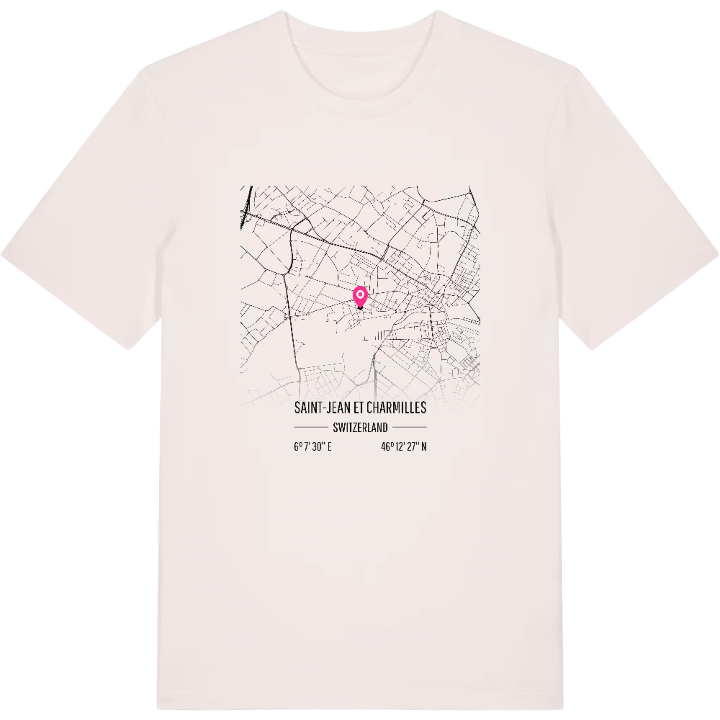 Saint-Jean et Charmilles map t-shirt – t-shirt from PinShirt
