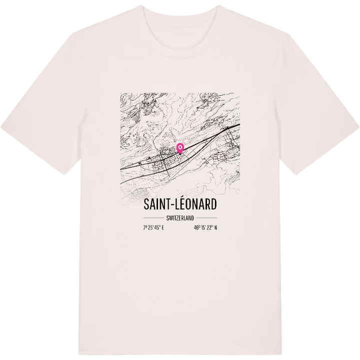 Saint-Léonard map t-shirt – t-shirt from PinShirt