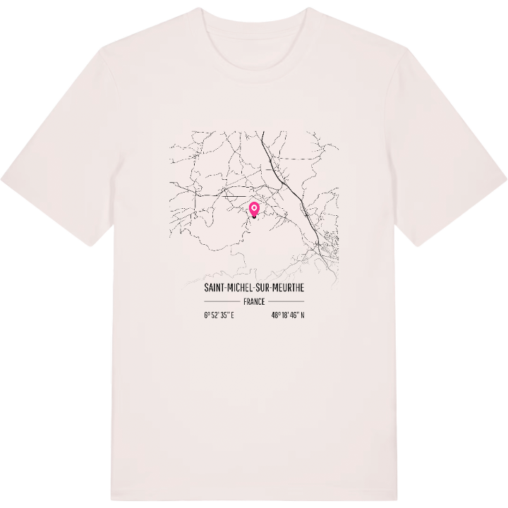 Saint-Michel-sur-Meurthe map t-shirt – t-shirt from PinShirt