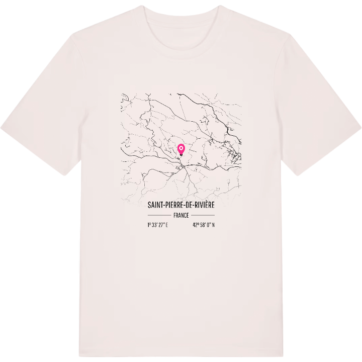 Saint-Pierre-de-Rivière map t-shirt – t-shirt from PinShirt