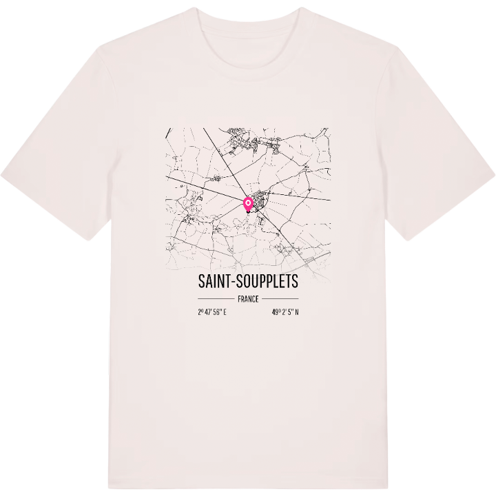 Saint-Soupplets map t-shirt – t-shirt from PinShirt