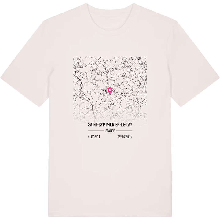 Saint-Symphorien-de-Lay map t-shirt – t-shirt from PinShirt