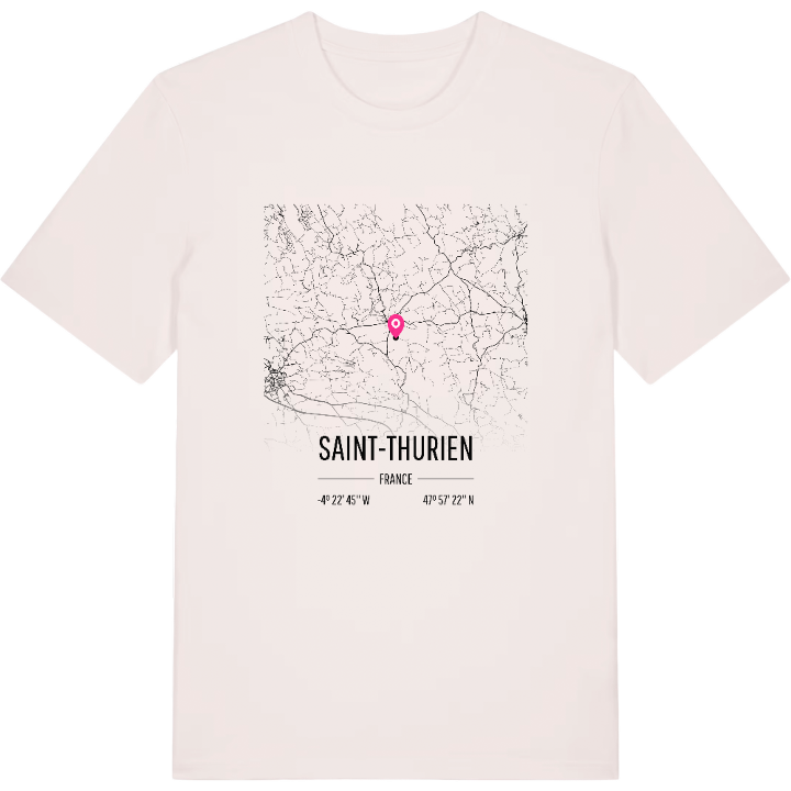 Saint-Thurien map t-shirt – t-shirt from PinShirt