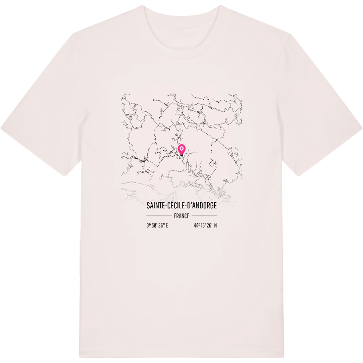Sainte-Cécile-d'Andorge map t-shirt – t-shirt from PinShirt