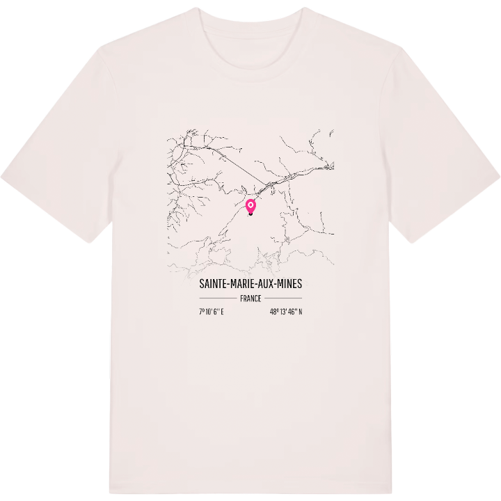 Sainte-Marie-aux-Mines map t-shirt – t-shirt from PinShirt