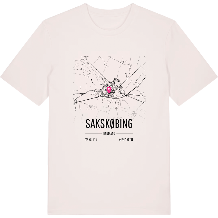 Sakskøbing map t-shirt – t-shirt from PinShirt