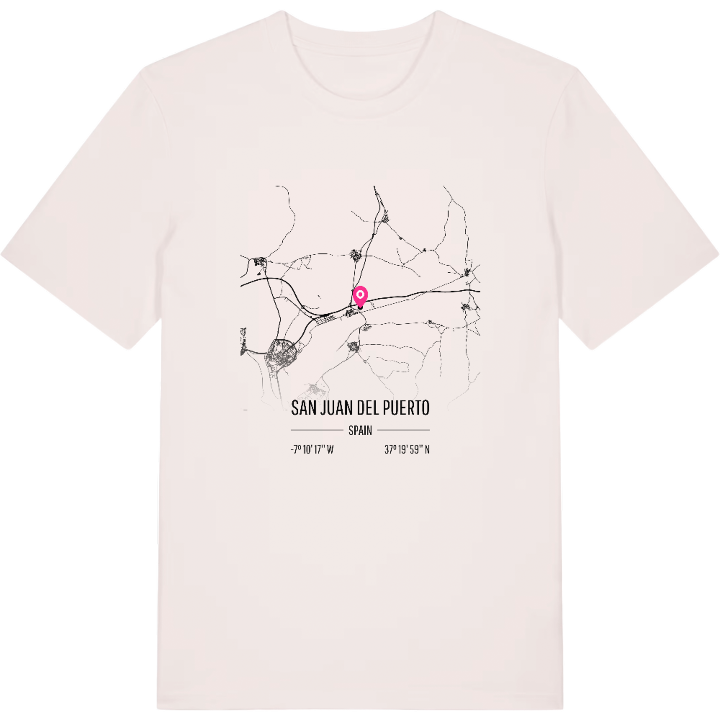 San Juan del Puerto map t-shirt – t-shirt from PinShirt