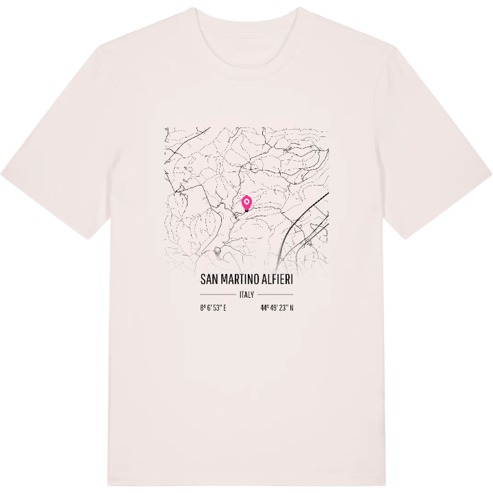 San Martino Alfieri map t-shirt – t-shirt from PinShirt