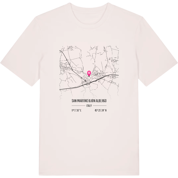 San Martino Buon Albergo map t-shirt – t-shirt from PinShirt