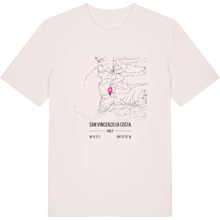 San Vincenzo La Costa map t-shirt – t-shirt from PinShirt