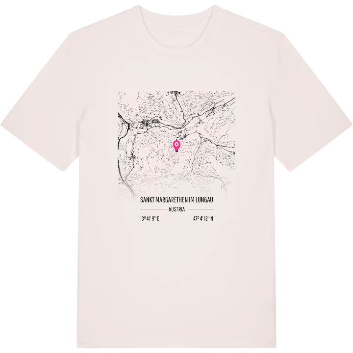 Sankt Margarethen im Lungau map t-shirt – t-shirt from PinShirt