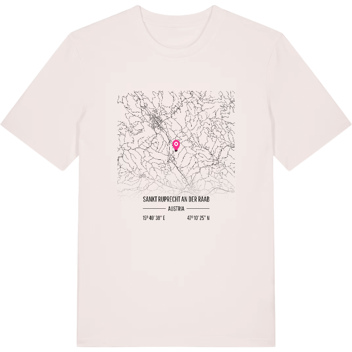Sankt Ruprecht an der Raab map t-shirt – t-shirt from PinShirt