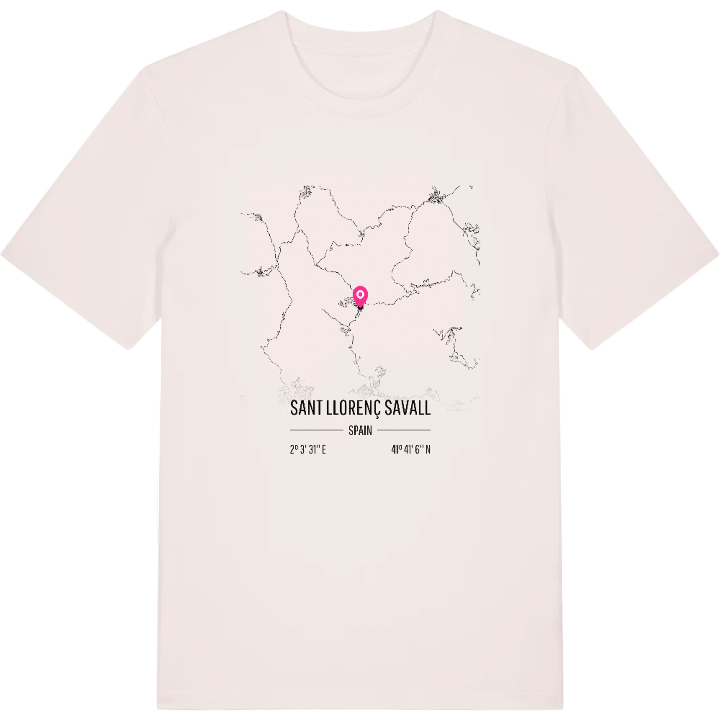 Sant Llorenç Savall map t-shirt – t-shirt from PinShirt