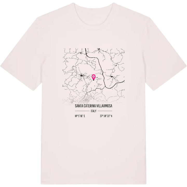 Santa Caterina Villarmosa map t-shirt – t-shirt from PinShirt