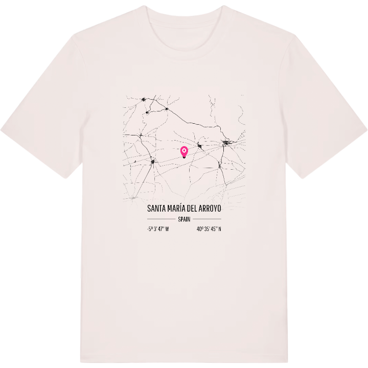 Santa María del Arroyo map t-shirt – t-shirt from PinShirt