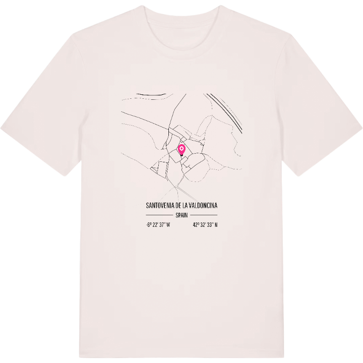 Santovenia de la Valdoncina map t-shirt – t-shirt from PinShirt