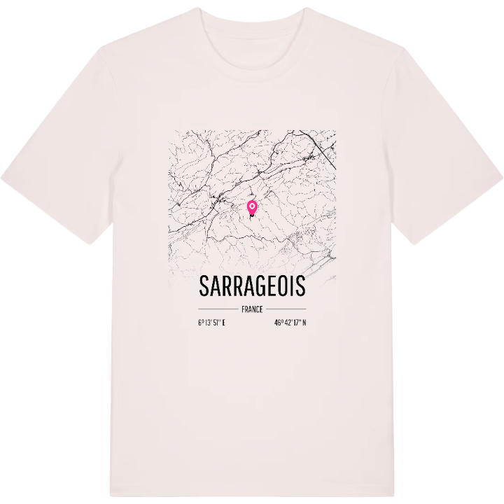 Sarrageois map t-shirt – t-shirt from PinShirt