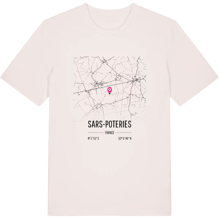 Sars-Poteries map t-shirt – t-shirt from PinShirt