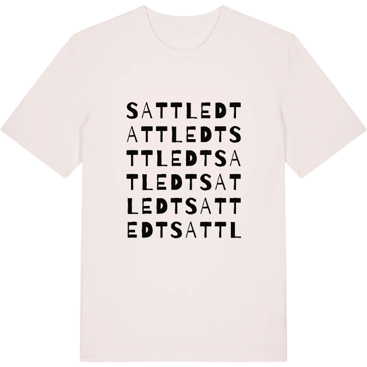 Sattledt wordplay t-shirt – t-shirt from PinShirt