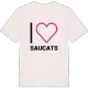 I love Saucats t-shirt large print