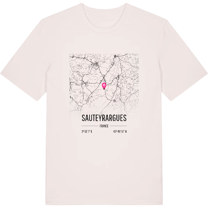Sauteyrargues map t-shirt – t-shirt from PinShirt