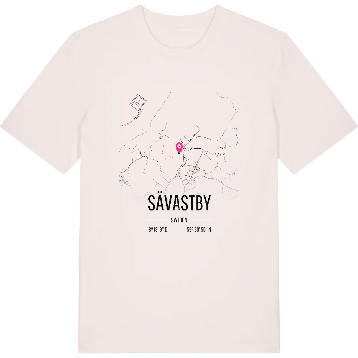 Sävastby map t-shirt – t-shirt from PinShirt