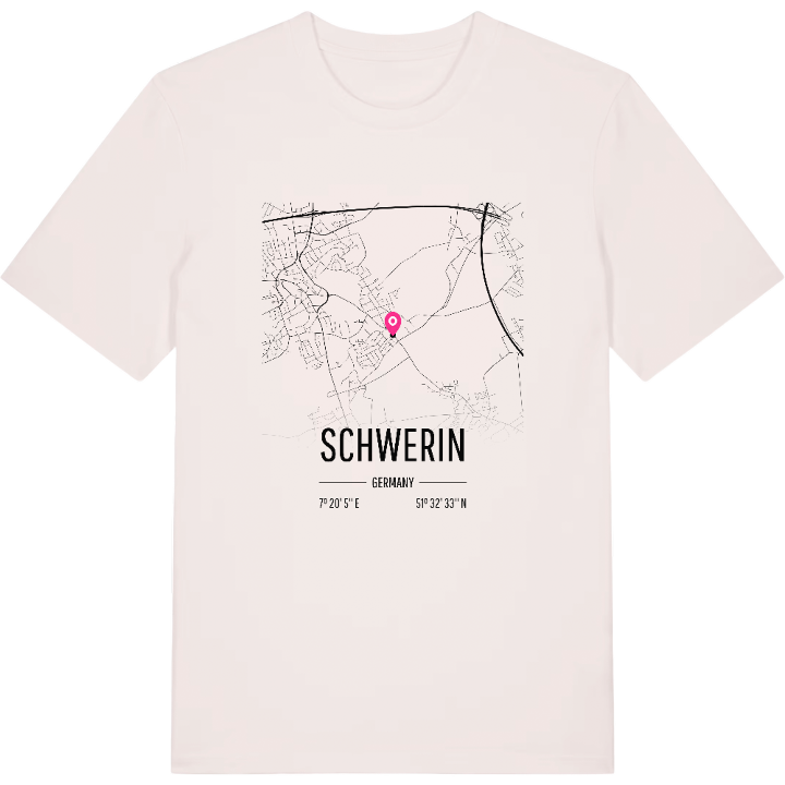 Schwerin map t-shirt – t-shirt from PinShirt