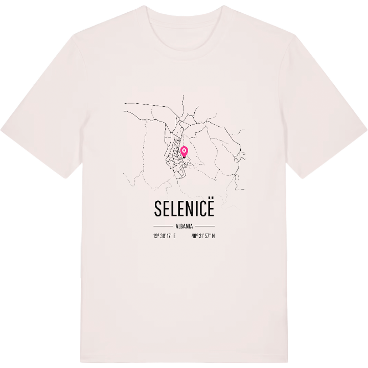 Selenicë map t-shirt – t-shirt from PinShirt