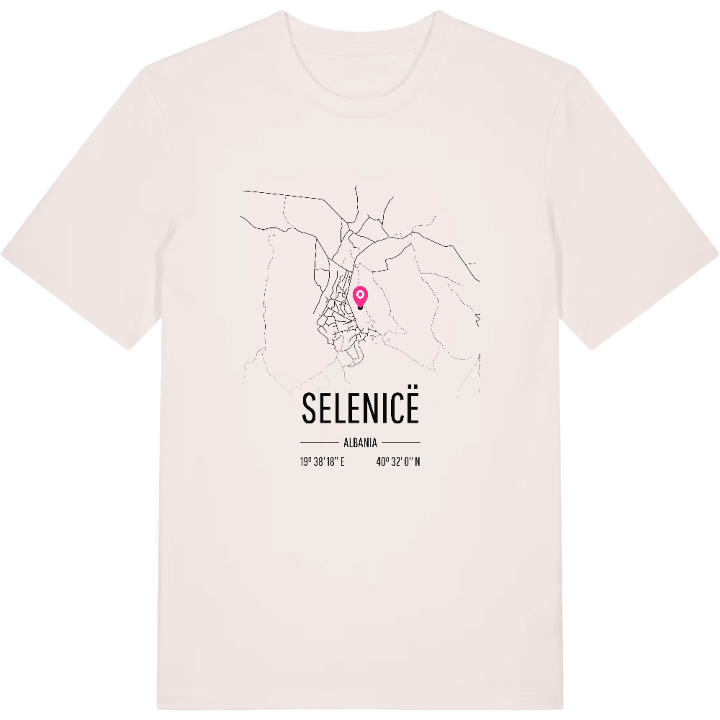 Selenicë map t-shirt – t-shirt from PinShirt
