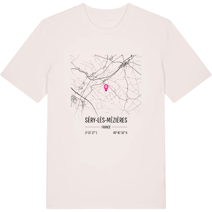 Séry-lès-Mézières map t-shirt – t-shirt from PinShirt