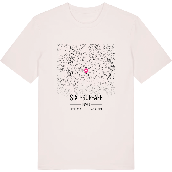 Sixt-sur-Aff map t-shirt – t-shirt from PinShirt