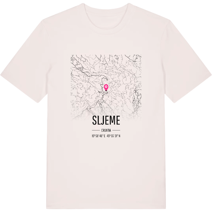 Sljeme map t-shirt – t-shirt from PinShirt
