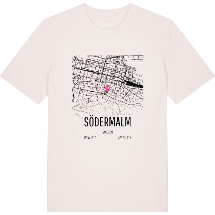 Södermalm map t-shirt – t-shirt from PinShirt