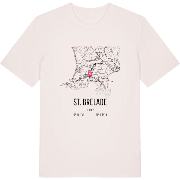 St. Brelade map t-shirt – t-shirt from PinShirt