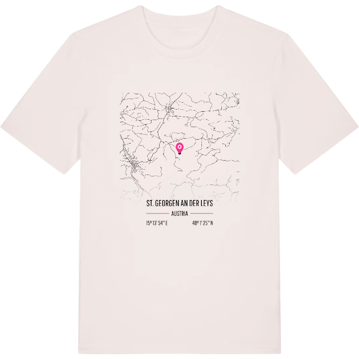 St. Georgen an der Leys map t-shirt – t-shirt from PinShirt