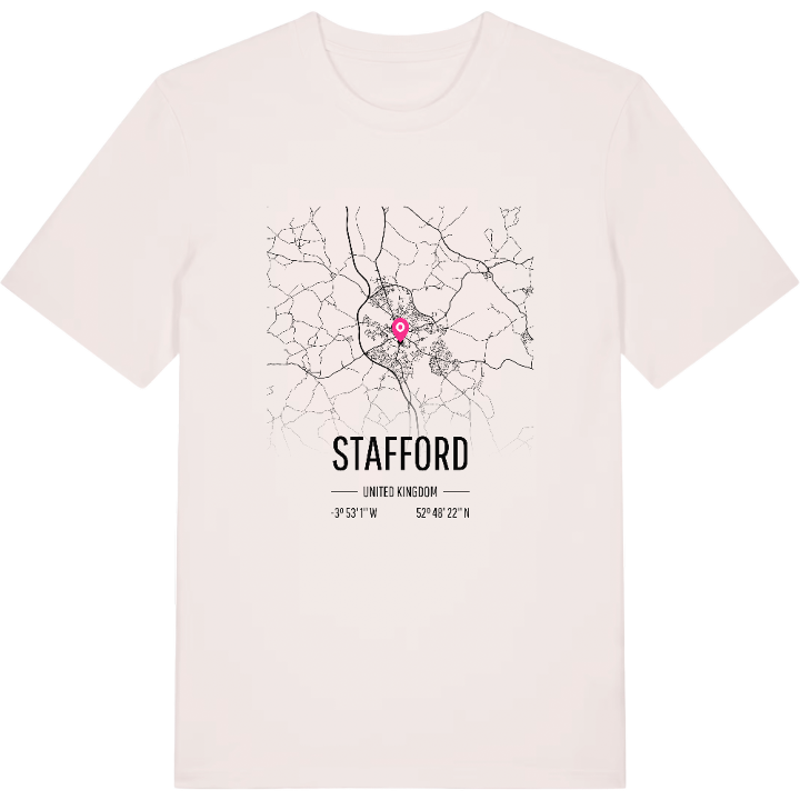 Stafford map t-shirt – t-shirt from PinShirt