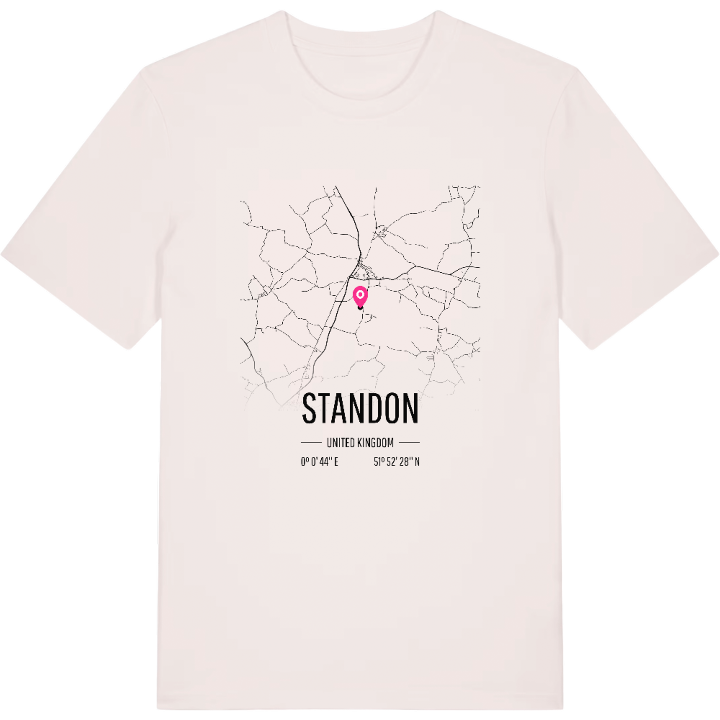 Standon map t-shirt – t-shirt from PinShirt