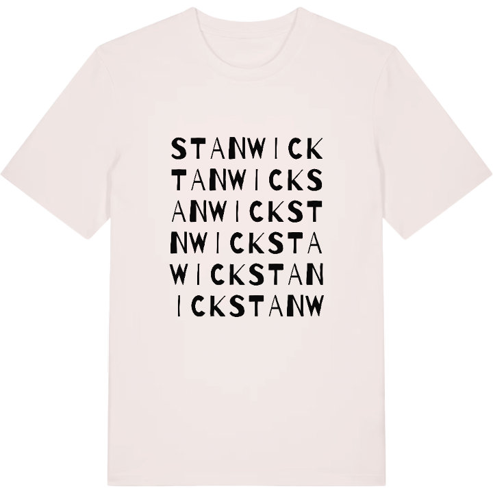 Stanwick wordplay t-shirt – t-shirt from PinShirt