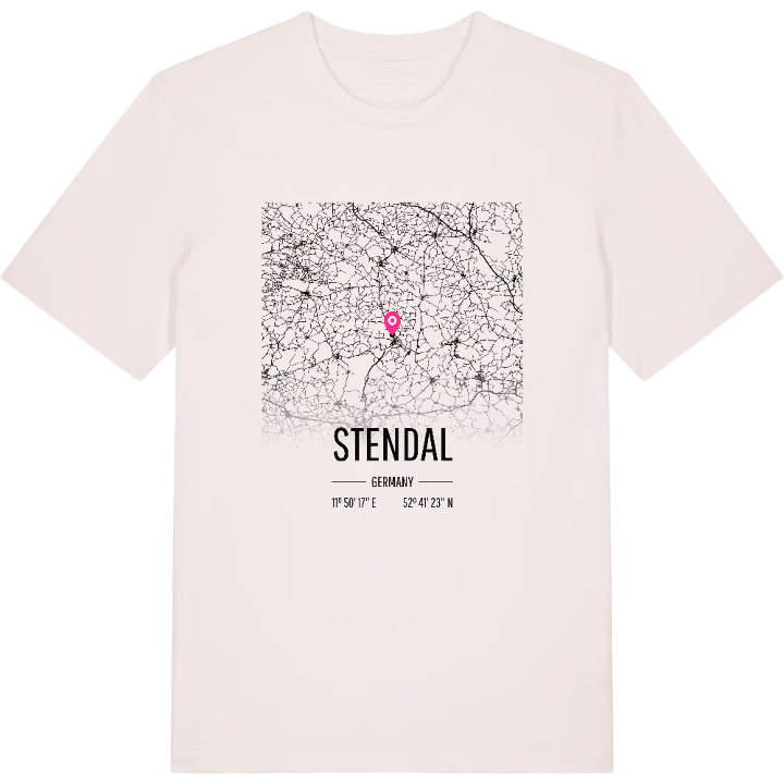 Stendal map t-shirt – t-shirt from PinShirt