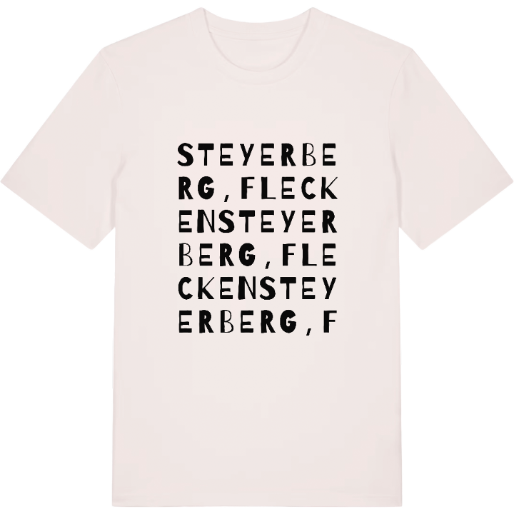 Steyerberg, Flecken wordplay t-shirt – t-shirt from PinShirt