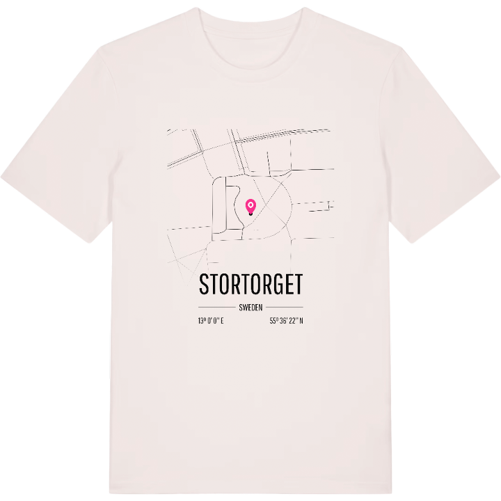 Stortorget map t-shirt – t-shirt from PinShirt