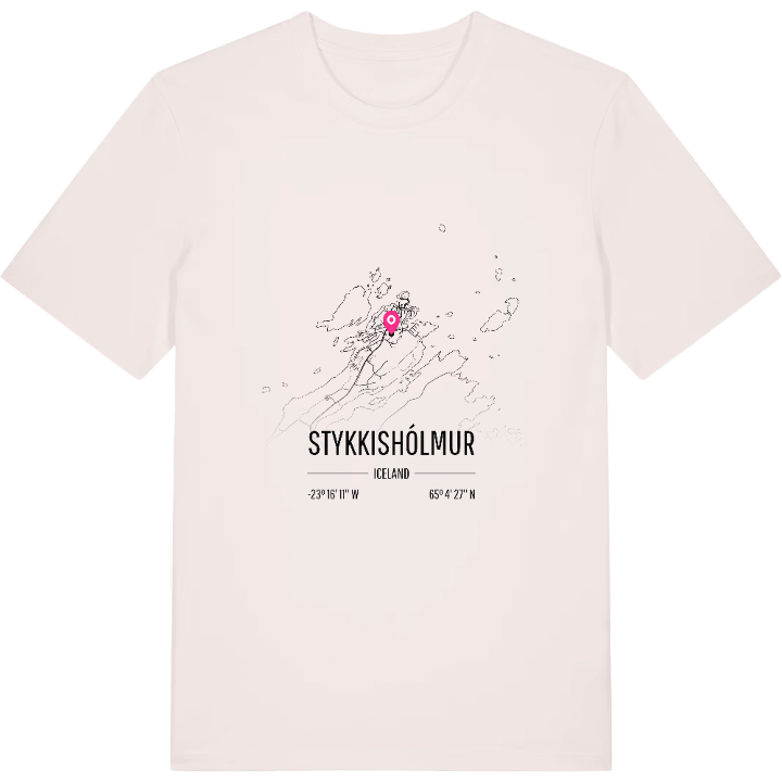 Stykkishólmur map t-shirt – t-shirt from PinShirt