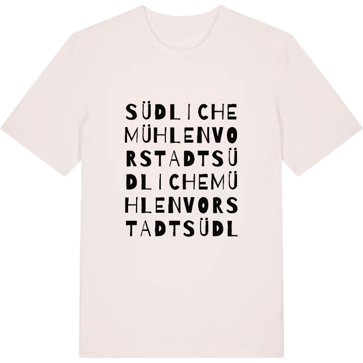 Südliche Mühlenvorstadt wordplay t-shirt – t-shirt from PinShirt