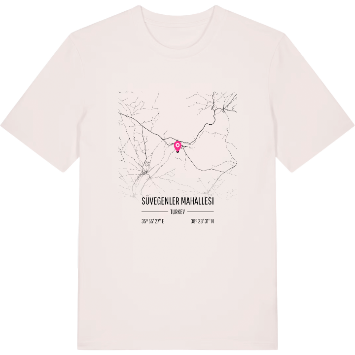 Süvegenler Mahallesi map t-shirt – t-shirt from PinShirt