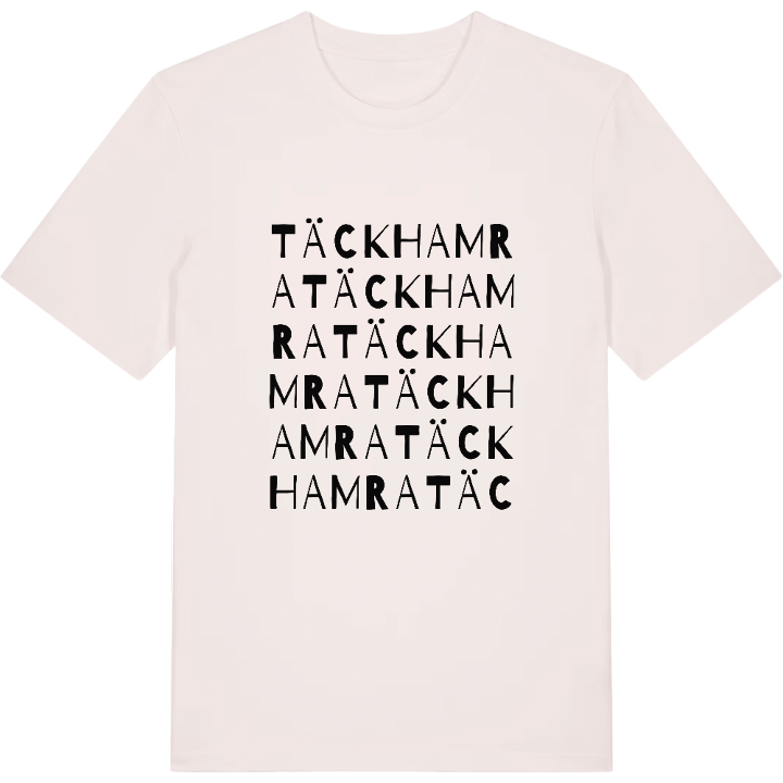 Täckhamra wordplay t-shirt – t-shirt from PinShirt