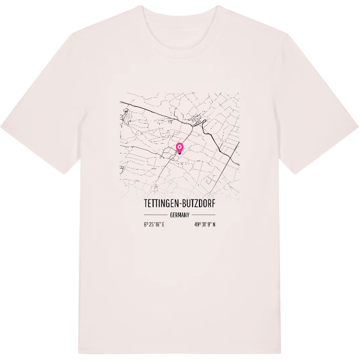 Tettingen-Butzdorf map t-shirt – t-shirt from PinShirt