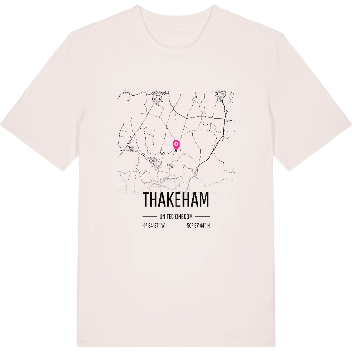 Thakeham map t-shirt – t-shirt from PinShirt